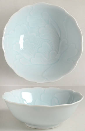 Peony (Celadon Blue) 7" Round Serving Bowl