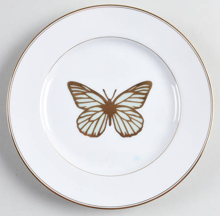 Golden Butterfly Salad Plate