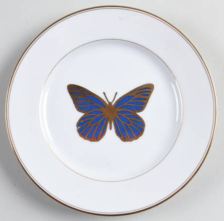 Golden Butterfly Salad Plate