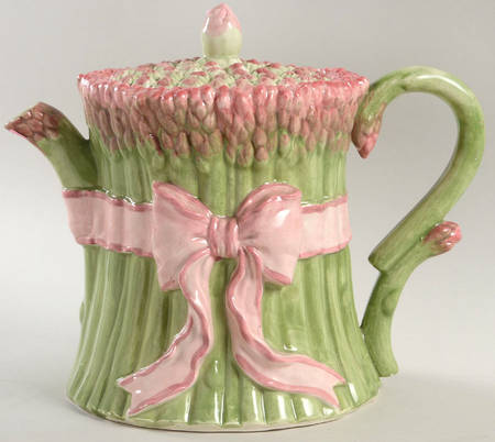 Asparagus and Ribbon Teapot & Lid
