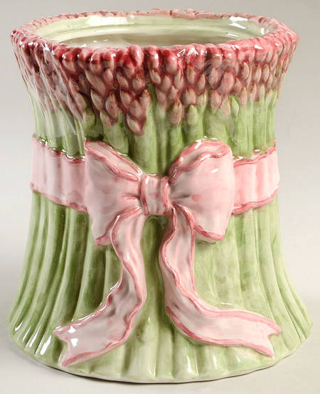 Asparagus and Ribbon Medium Canister No Lid