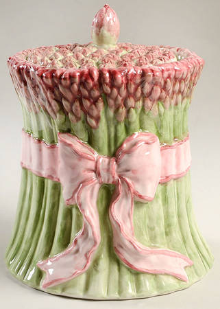 Asparagus and Ribbon Medium Canister & Lid