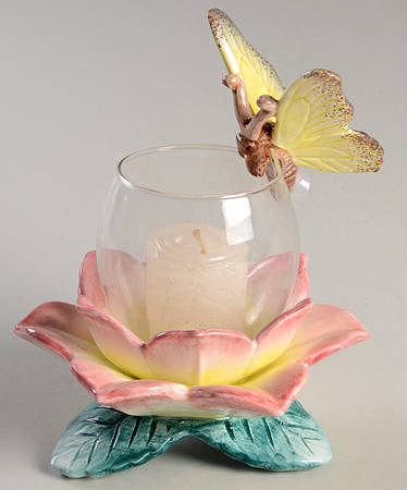 Papillon Votive Candleholder with Glass Globe