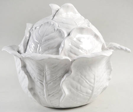 Cabbage Tureen & Lid w/Ladle