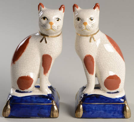 Chelsea Cat China Bookend - Set of 2