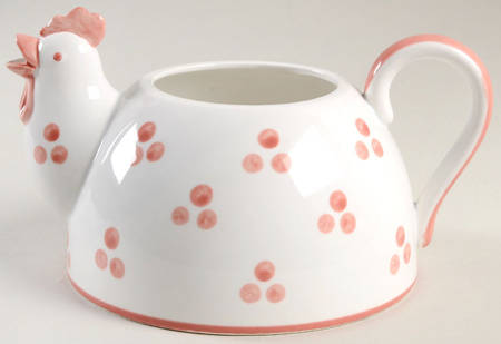 Village Fair Red Teapot No Lid