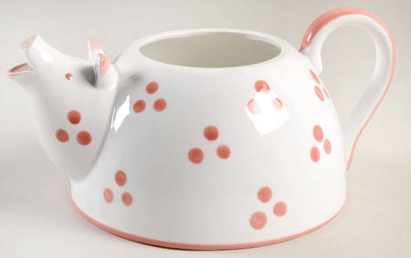 Village Fair Red Teapot No Lid