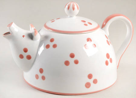 Village Fair Red Teapot & Lid