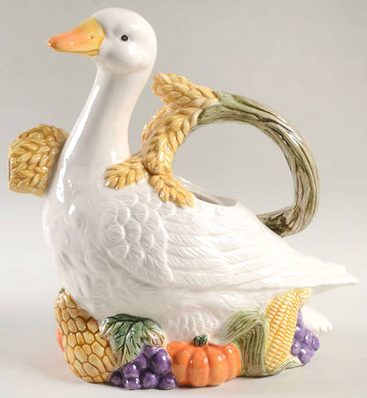 French Country Goose Teapot No Lid