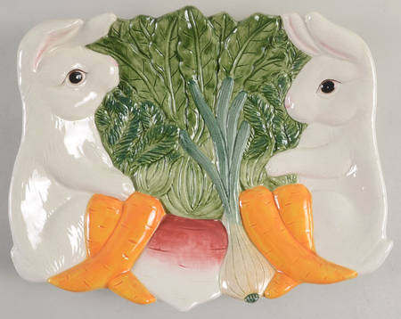 Garden Rabbit 11" Rectangular Serving Platter
