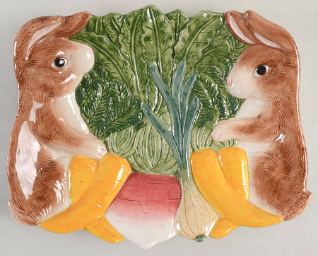 Garden Rabbit 11" Rectangular Serving Platter