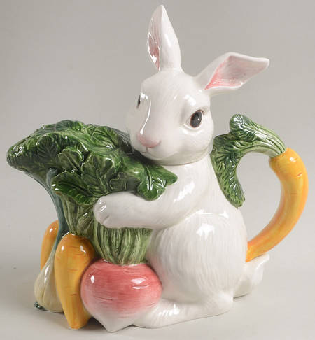 Garden Rabbit Teapot & Lid