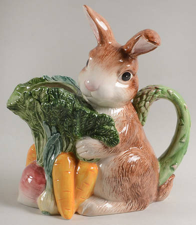 Garden Rabbit 40 Oz Figural Pitcher