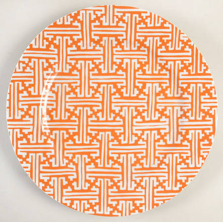 Oriental Geometric Butterscotch by Fitz &amp; Floyd