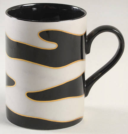 Nuages Nocturnes (Black on Satin Silver) Mug