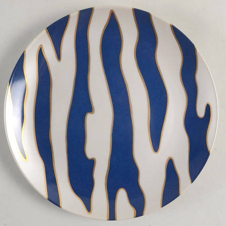 Nuages Nocturnes (Blue on Satin Silver) by Fitz &amp; Floyd