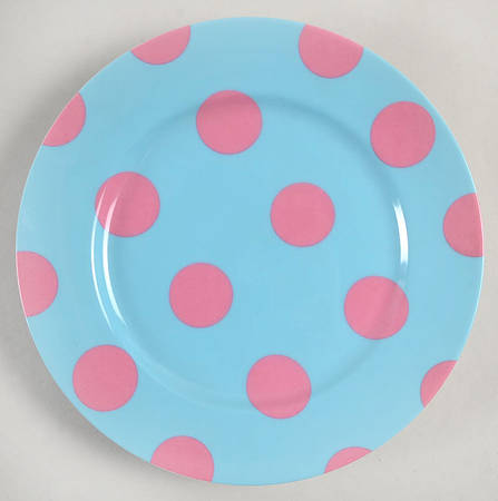 Polka Dots (Raspberry on Aqua) by Fitz &amp; Floyd