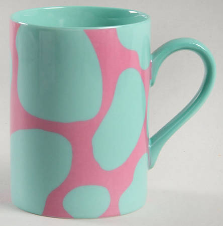 Collage (Turquoise Spots on Raspberry) Mug