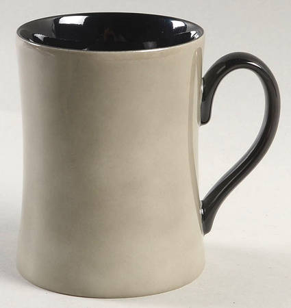 Total Color Spectrum Two Tone Greige and Black by Fitz &amp; Floyd