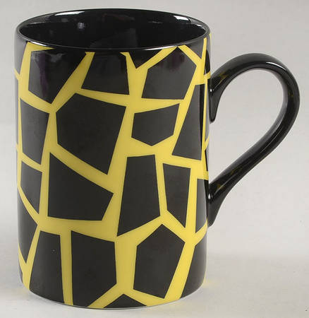 Terrazzo (Black on Yellow) Mug