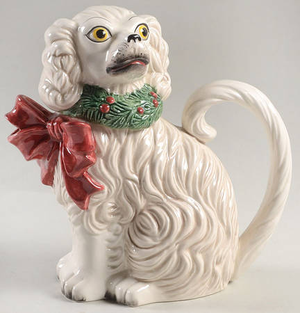 Staffordshire Christmas Dog by Fitz &amp; Floyd