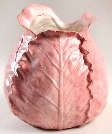 Vegetable Harvest Cabbage 9" Vase