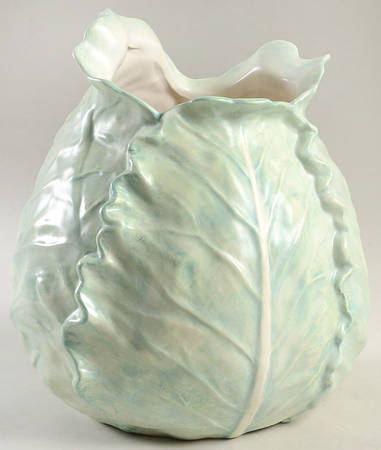 Vegetable Harvest Cabbage 9" Vase
