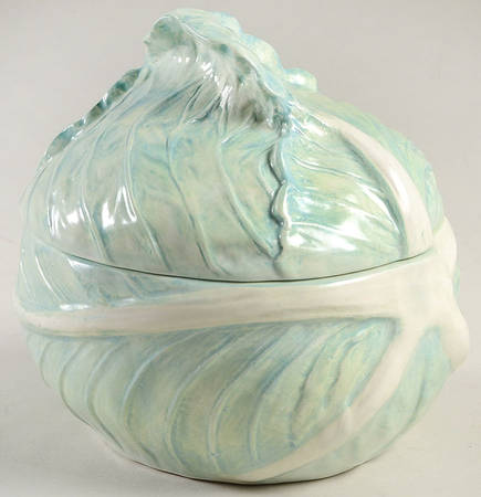 Vegetable Harvest Cabbage Figural Covered Box