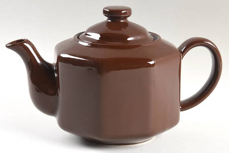 Quadrille Brown  (Earthenware) Teapot & Lid