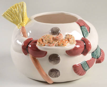Yule Snowman Cookie Jar No Lid