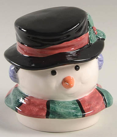 Yule Snowman Lid for Cookie Jar