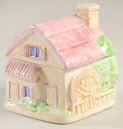 Village Green House Sugar Bowl & Lid