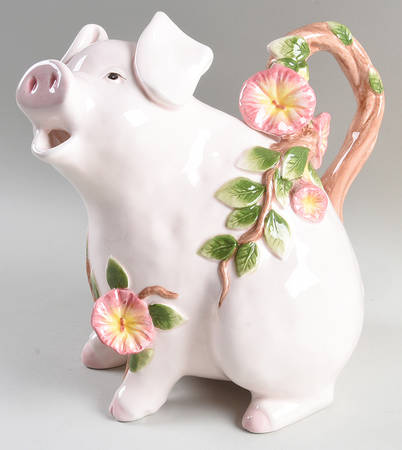 Pigs and Petunias 56 Oz Pitcher