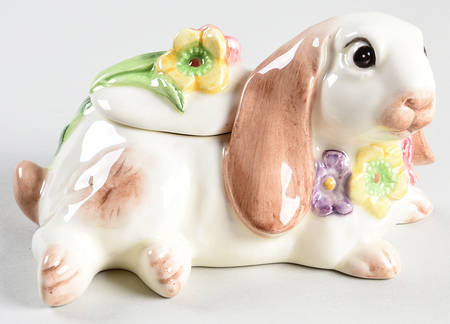 Flop Eared Bunny Sugar Bowl & Lid