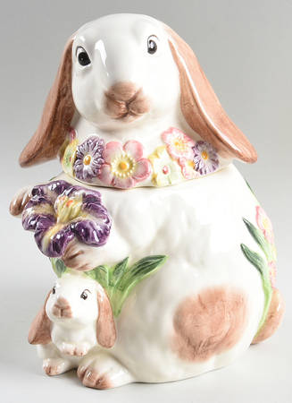 Flop Eared Bunny Cookie Jar & Lid
