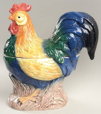 French Country Hen Cookie Jar & Lid