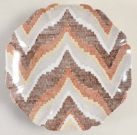 Flame Stitch Brown by Fitz &amp; Floyd