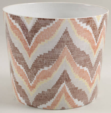 Flame Stitch Brown 6" Cachepot by Fitz & Floyd