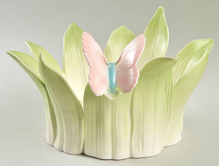 Pastel Butterflies Hurricane Lamp No Globe