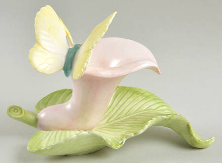 Pastel Butterflies Small Candlestick
