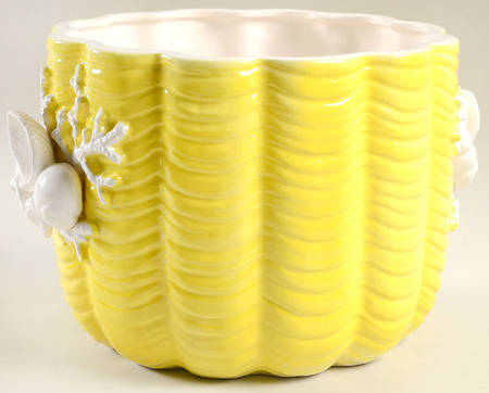 Shell Yellow 8" Cachepot