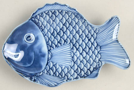 Fishes Blue 6" Fish Shaped Platter