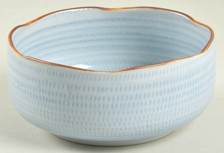 Blue Etched Fruit/Dessert (Sauce) Bowl
