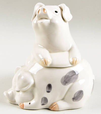 Hog Heaven Figural Box & Lid