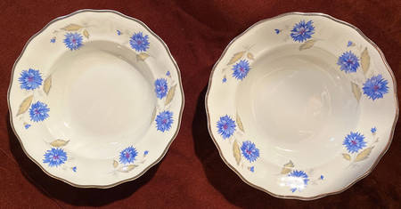 Cornflower Rim Soup Bowl