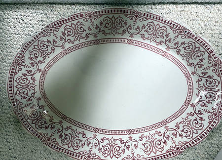Corona Red 18" Oval Serving Platter