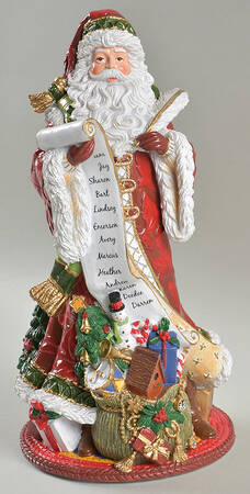 Holiday Home Santa Musical Figurine