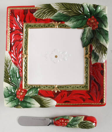 Holiday Home Snack/Canape Plate & Spreader
