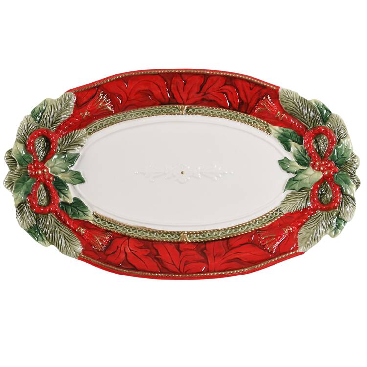 Holiday Home 17" Oval Serving Platter