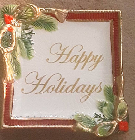 Holiday Tidings Snack/Canape Plate